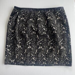 Talbots Woman Black/Cream Skirt Sz 18 W Petite NWT